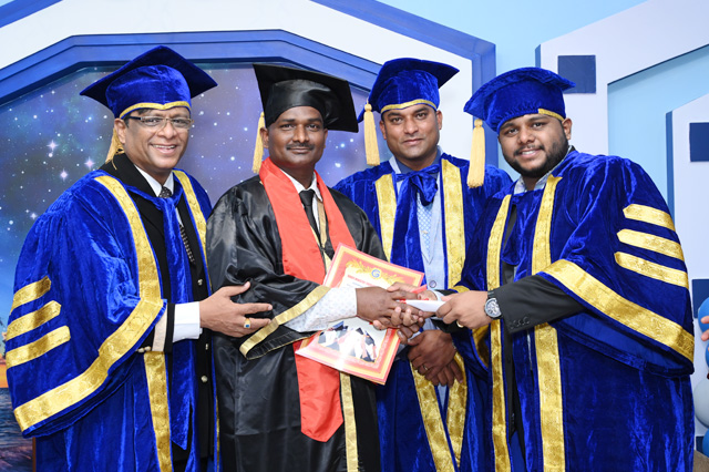 On Saturday, March 16th, 20 students from Grace Ministry Theological Bible College, Bangalore, which is associated with United Theological Research University, were awarded Certificates of B.Th by Bro Andrew Richard. 